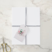 新生児写真サンキューカードモダン予算 ギフトタグ (より糸付き)