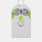 新生児写真サンキューカードモダン予算 ギフトタグ (裏面)