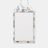 新生児写真サンキューカードモダン予算 ギフトタグ (裏面)