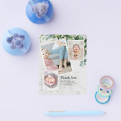 新生児写真サンキューカードモダン予算 チラシ (シングル)