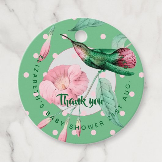 新生児写真サンキューカードモダン予算 フェイバータグ (正面)