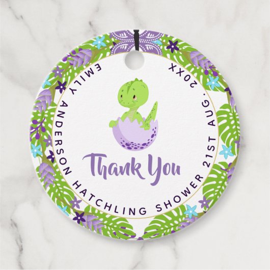 新生児写真サンキューカードモダン予算 フェイバータグ (正面)