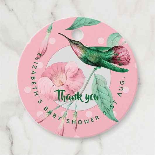 新生児写真サンキューカードモダン予算 フェイバータグ (正面)