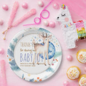 新生児写真サンキューカードモダン予算 ペーパープレート (パーティー)