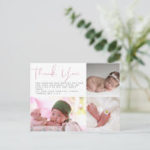 新生児写真サンキューカードモダン予算 ポストカード (スタンド正面)