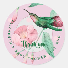 新生児写真サンキューカードモダン予算 ラウンドシール