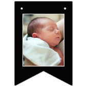 新生児写真枠-カスタム写真 バンティングフラッグ (第2の旗)