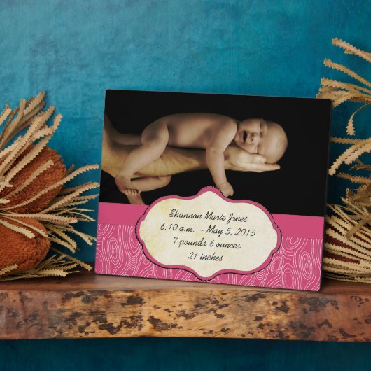 新生児写真 フォトプラーク (側面)