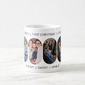 新生児初めてのクリスマス6 Rounded Lozenge写真 コーヒーマグカップ (中央)