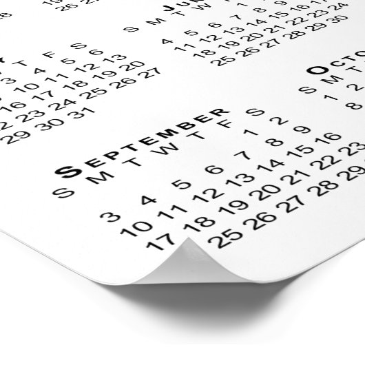 新生児初年度の写真と名前2023カレンダー ポスター (角)