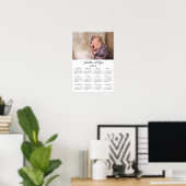 新生児初年度の写真と名前2023カレンダー ポスター (ホームオフィス)