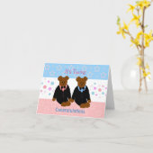 新生児双子 カード (黄色い花)