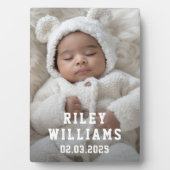 新生児名の写真 フォトプラーク (正面)