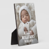 新生児名の写真 フォトプラーク (側面)