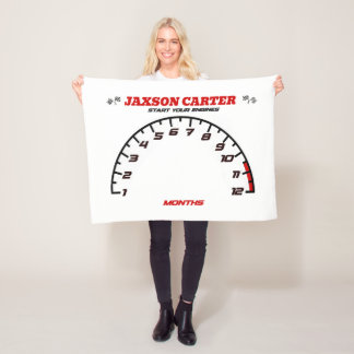 新生児名エンジン毛布の開始マーカーなし フリースブランケット