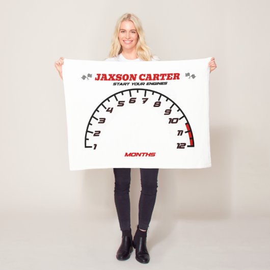 新生児名エンジン毛布の開始マーカーなし フリースブランケット (インサイチュ)