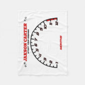 新生児名エンジン毛布の開始マーカーなし フリースブランケット (正面)