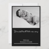 新生児告知カード 案内状 (裏面)