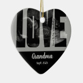 新生児告知 – DIY付きソノグラム文字 セラミックオーナメント (右)