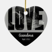 新生児告知 – DIY付きソノグラム文字 セラミックオーナメント (裏面)