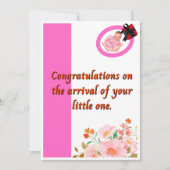 新生児女子の大事な行事おめでとう シーズンカード (正面)