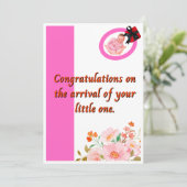 新生児女子の大事な行事おめでとう シーズンカード (スタンド正面)