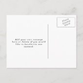 新生児女子生誕発表写真はがき 案内ポストカード (裏面)