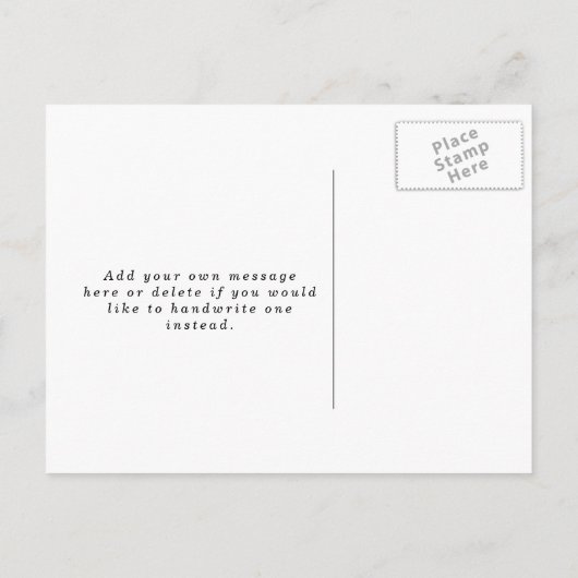 新生児女子生誕発表写真はがき 案内ポストカード (裏面)