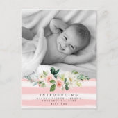 新生児女子生誕発表写真はがき 案内ポストカード (正面)