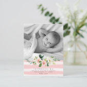 新生児女子生誕発表写真はがき 案内ポストカード (スタンド正面)