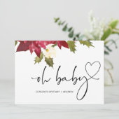 新生児妊娠おめでとうOhベビークリスマス カード (スタンド正面)