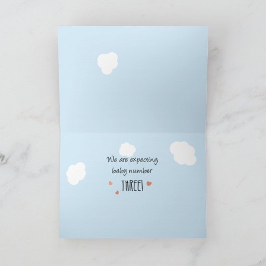 新生児妊娠の発表を期待， 3rd Bab 案内状 (内部)