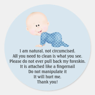 新生児家族のための割礼のメモのステッカー ラウンドシール