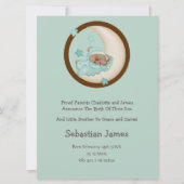 新生児寝熊 案内状 (正面)