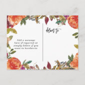 新生児小カボチャ秋写真はがき シーズンポストカード (裏面)