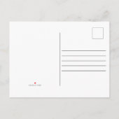 新生児少年が青い写真をエレガントモダン紹介 案内ポストカード (裏面)