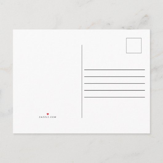 新生児少年が青い写真をエレガントモダン紹介 案内ポストカード (裏面)