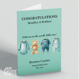 新生児少年のカスタマイズ カード