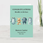 新生児少年のカスタマイズ カード (正面)