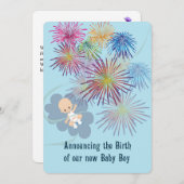 新生児少年の花火大会 招待状 (正面/裏面)
