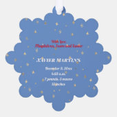 新生児少年メリークリスマス オーナメントカード (裏面)