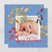 新生児少年メリークリスマス シーズンカード (正面/裏面)
