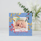 新生児少年メリークリスマス シーズンカード (スタンド正面)