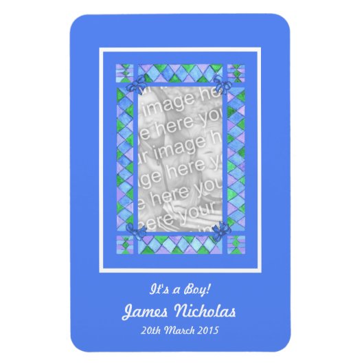 新生児少年発表用フレキシブルマグネット マグネット (縦)