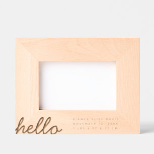 新生児情報フォトキープサケ レーザー彫刻フレーム