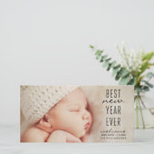 新生児最高のニューイヤーモダンEver Holiday Photo シーズンカード (スタンド正面)