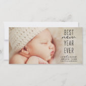 新生児最高のニューイヤーモダンEver Holiday Photo シーズンカード (正面)