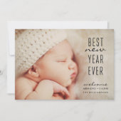 新生児最高のニューイヤーモダンEver Holiday Photo 招待状 (正面)