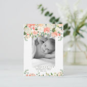 新生児桃緑フローラ写真葉書 シーズンポストカード (スタンド正面)