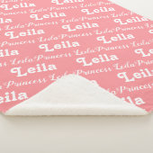 新生児毛布 | PInk名パーソナライズされたベビー | シェルパブランケット (3/4)